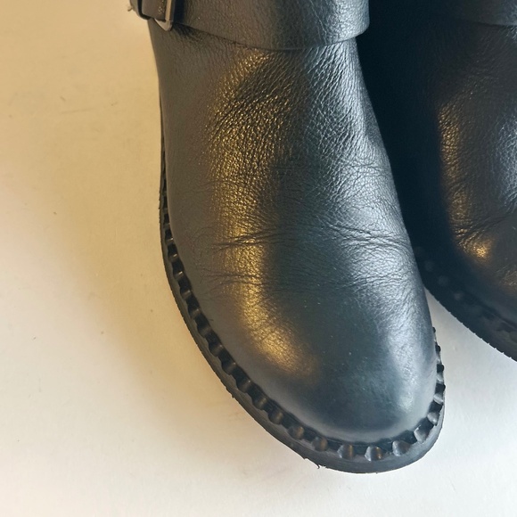 Gentle Souls Black Genuine Leather Rubber Outsole Ankle Boots size 9 - Picture 5 of 13